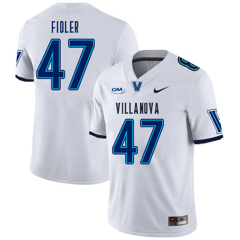 Men #47 Dane Fidler Villanova Wildcats College Football Jerseys Stitched Sale-White